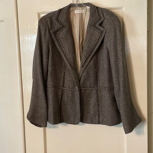 Coldwater Creek fully lined Brown Tweed Blazer. size W18.